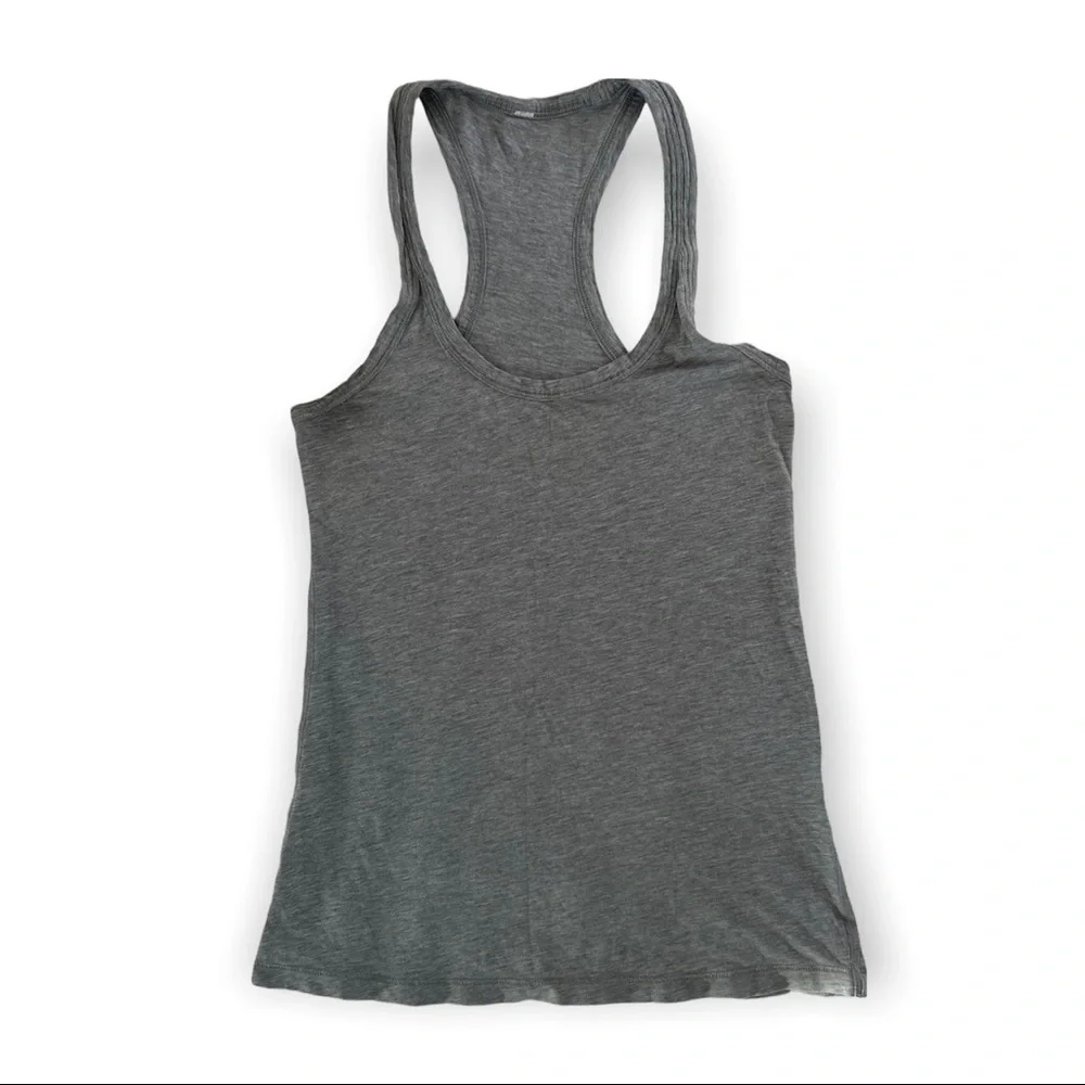 Lululemon • Heathered Grey Modern Racerback Tank • Size 2 - Picture 4 of 6